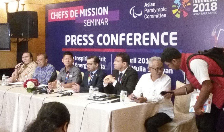 INAPGOC gelar Chefs de Mission Seminar Asian Para Games 2018, di Kawasan Senayan, Jakarta, selama dua hari. (Adt/NYSN)