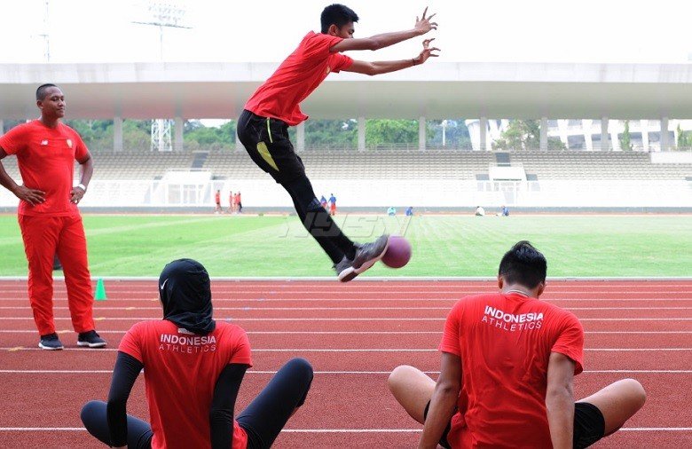Beberapa atlet cabor atletik akan bertandinga dalam Kejuaraan Nasional (Kejurnas) Atletik, di Stadion Madya Senayan, Jakarta, 6-12 Mei 2018. (Pras/NYSN)