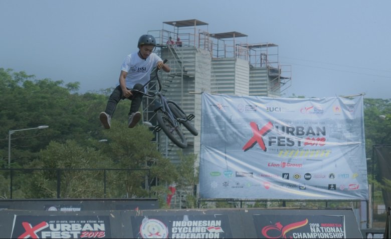 Kejuaraan Nasional bertajuk ‘BMX Freestyle National Championship 2018’, diikuti 50 peserta dari Tanah Air, dan dihelat di BSD Extreme Park, Tangerang, Banten, 27-28 Juli. (Rizal/NYSN)