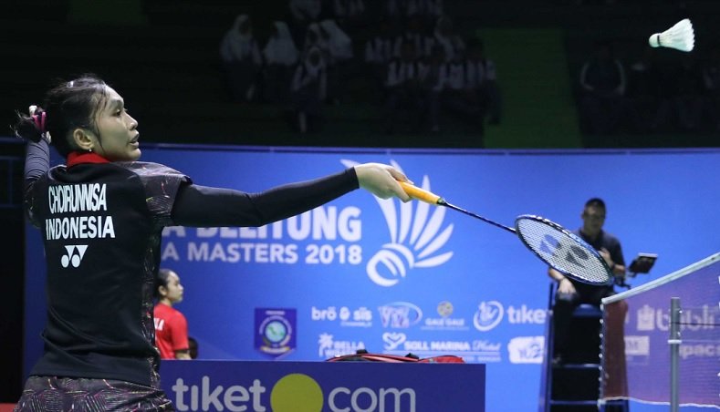 Pemain Pelatnas PBSI Cipayung, Choirunnisa, berjumpa dengan wakil Jepang unggulan satu Minatsu Mitani, di perempat final Indonesia Masters 2018, pada Jumat (21/9). (badmintonindonesia.org)