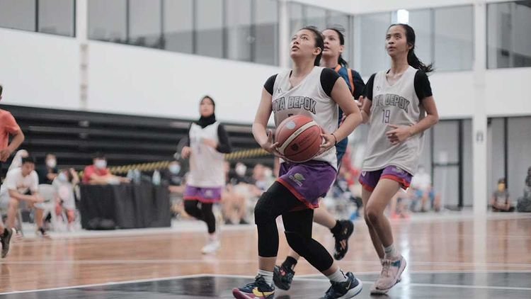 Tim basket putri kota Depok persiapan BK porprov.