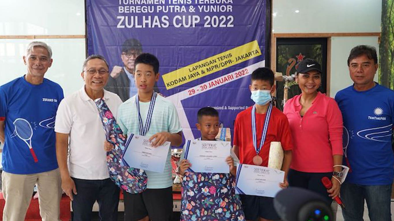 Berburu Bibit Atlet Tenis, Zulkifli Sukses Gelar Zulhas Cup 2022