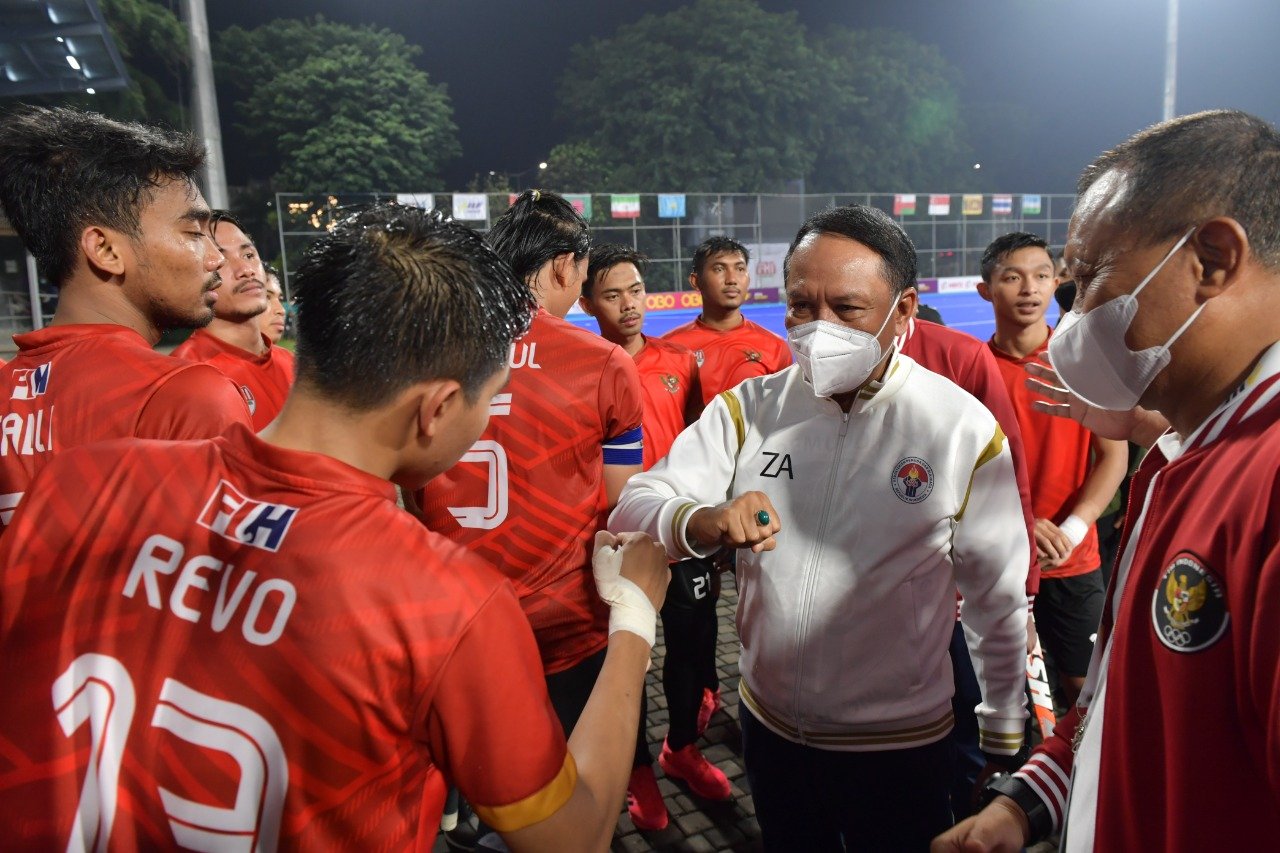Men’s AHF Cup 2022. Tim Hoki Indonesia Menang 7-0 atas Iran.