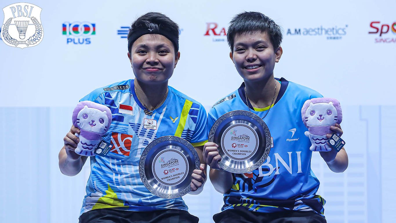 Singapore Open 2022: Apriyani/Fadia Naik Podium, Indonesia Juara Umum