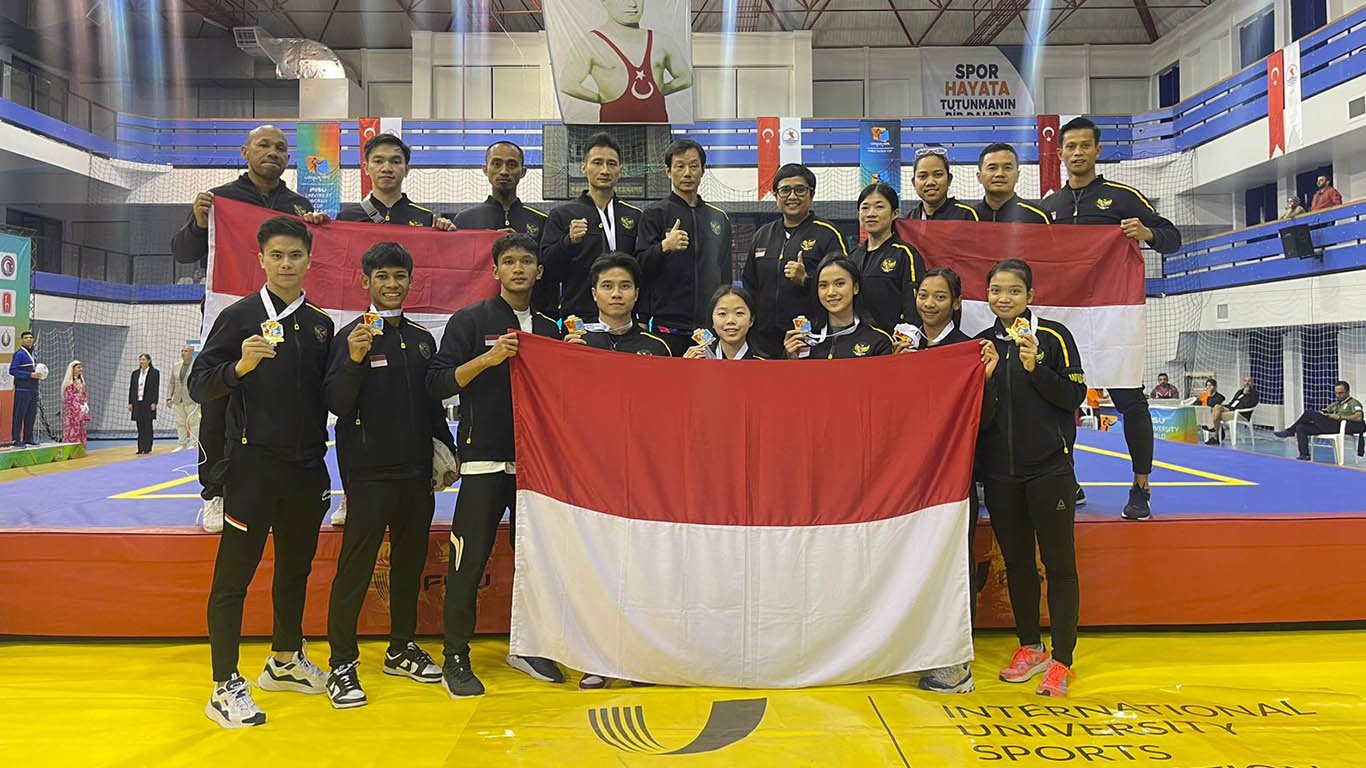 Lampaui Target, Timnas Wushu Indonesia Borong 5 Medali Emas